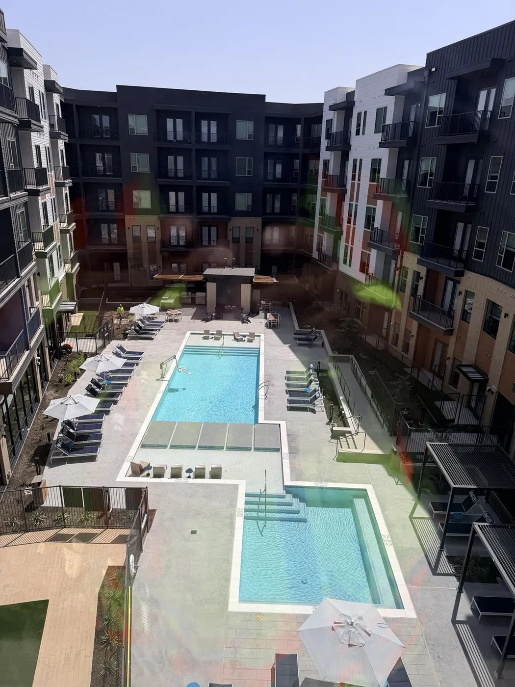 Completed project courtyard and pool