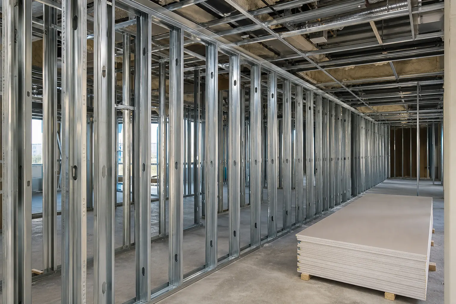 Interior framing work in progress
